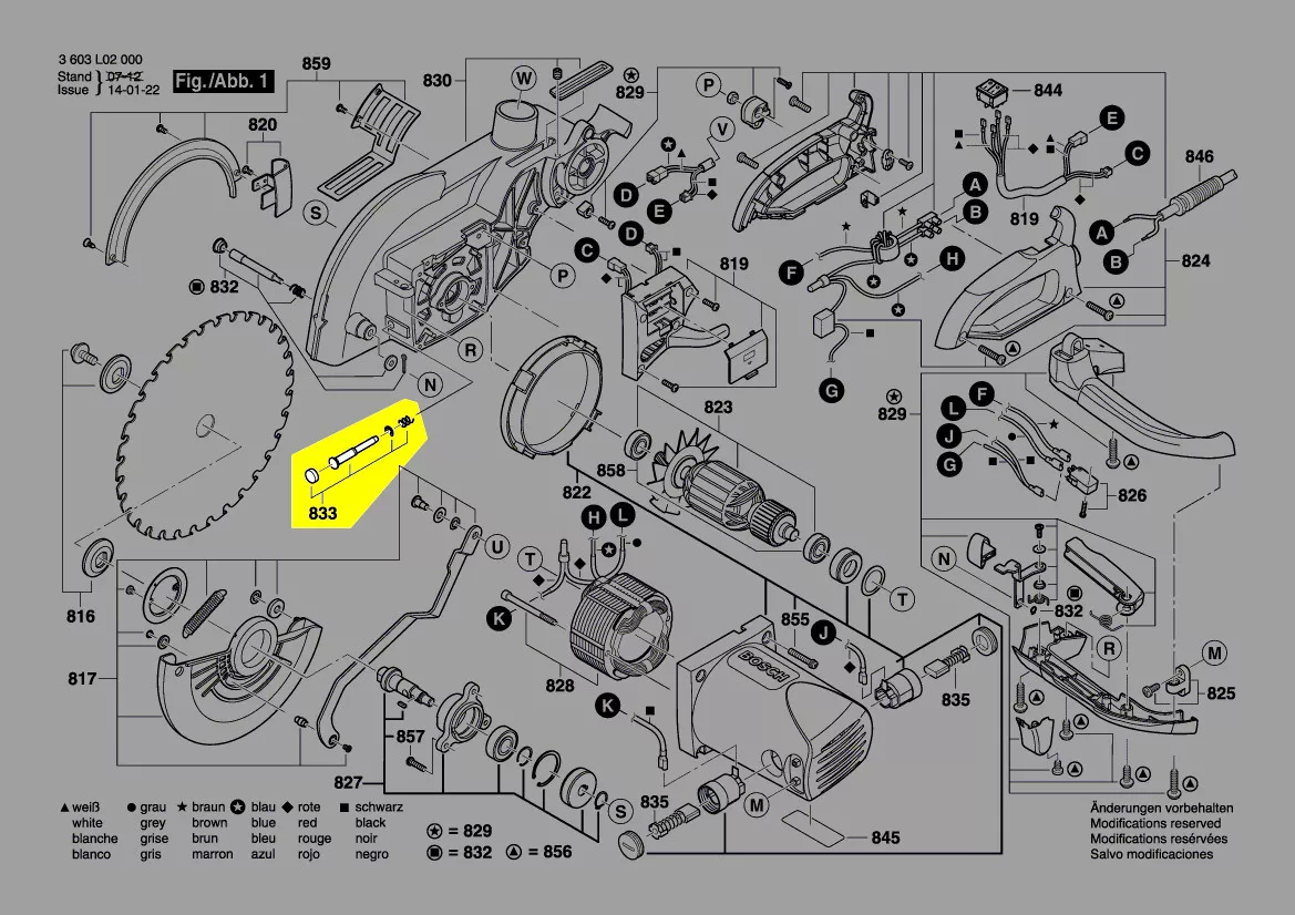 dispositif de blocage d\'axe réf. 1 609 203 R69 Bosch